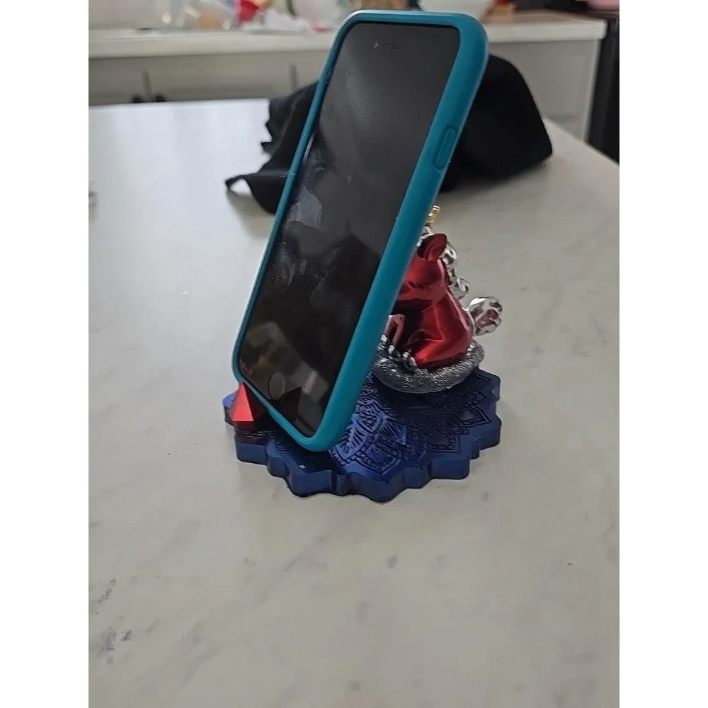 Handmade Resin Cell Phone Holder Red Blue Decoration‎ Gift  692